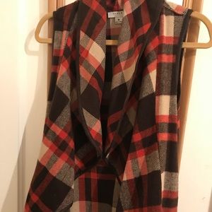 Plaid sweater shrug